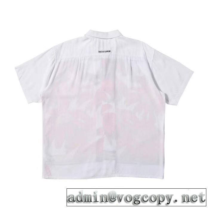 注目度が高まり最新コレクション  SupremeJean Paul Gaultier Flower Power Rayon Shirt   シャツ/半袖 2色可選