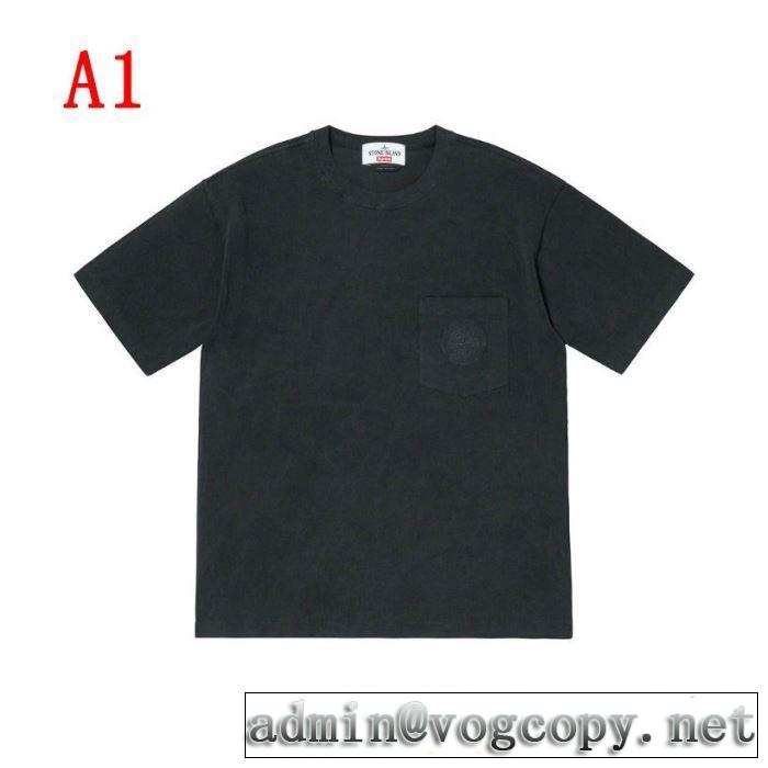 Supreme 19SS Stone Island Pocket Tee Shirt  シャツ/半袖 3色可選 夏気分UP最新コレクション