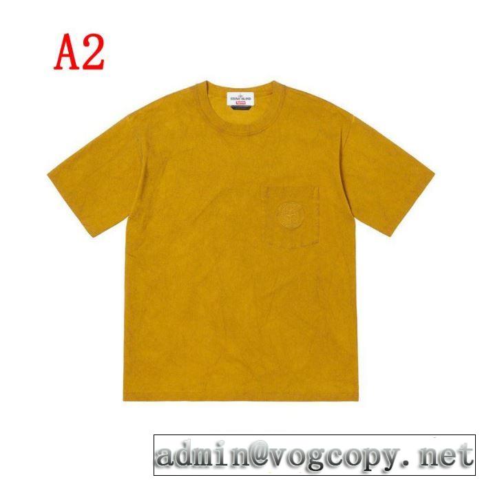 Supreme 19SS Stone Island Pocket Tee Shirt  シャツ/半袖 3色可選 夏気分UP最新コレクション