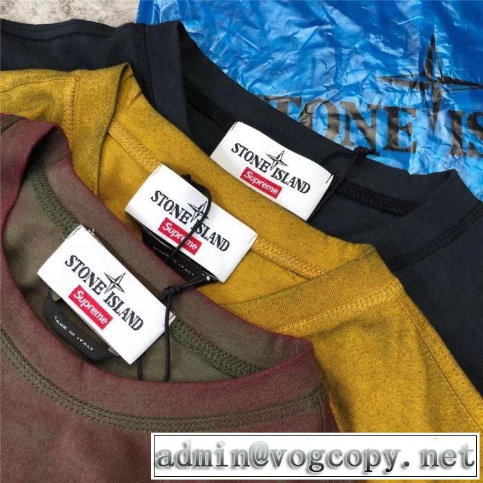 Supreme 19SS Stone Island Pocket Tee Shirt  シャツ/半袖 3色可選 夏気分UP最新コレクション