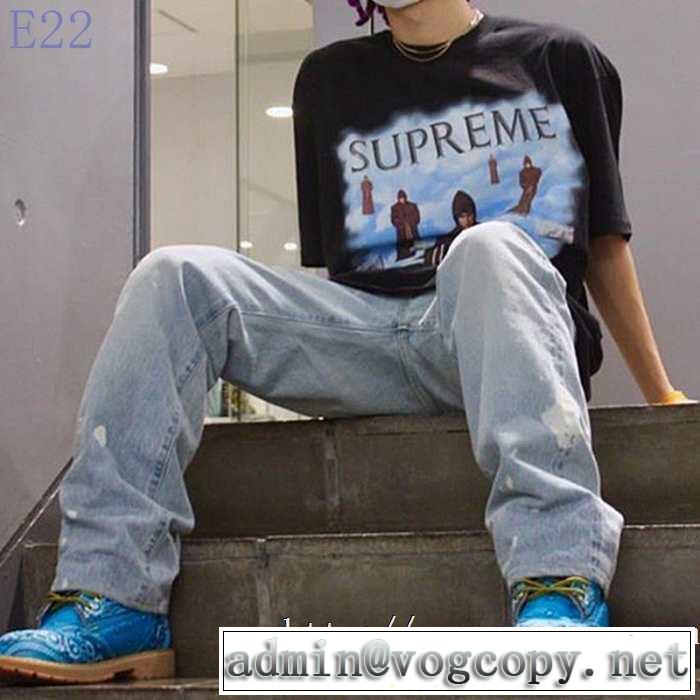 人気ファッション雑誌でも掲載 2色可選 シュプリーム最重要！2019秋冬トレンド  SUPREME 半袖Tシャツ 最新トレンドコーデおすすめ