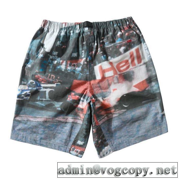 柔らかい印象に上質 SUPREME 19SS Grand Prix Belted Short スエットパンツ 知的な夏のスタイル