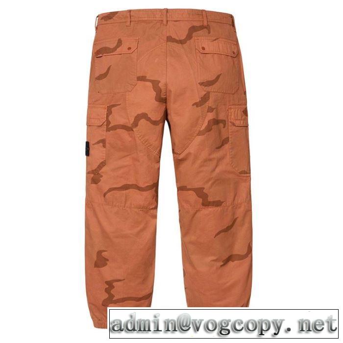 2色可選 スエットパンツ 今流行のストリート上品 Supreme 19SS Stone Island Camo Cargo Pant きちんと感をプラス