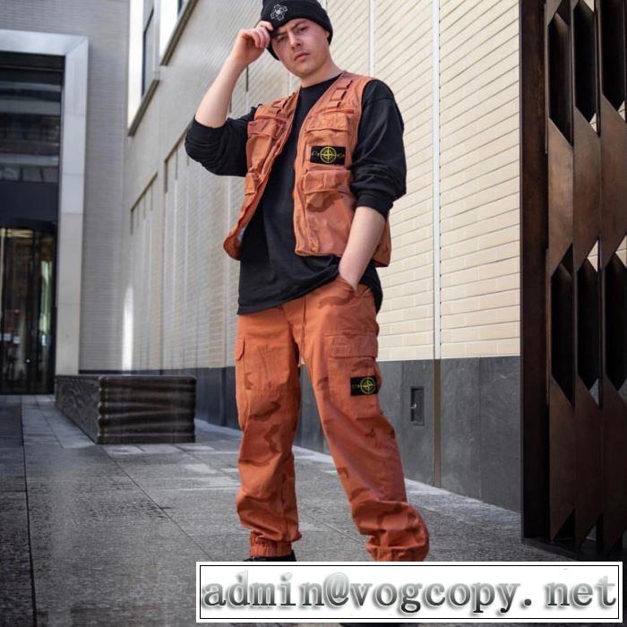 2色可選 スエットパンツ 今流行のストリート上品 Supreme 19SS Stone Island Camo Cargo Pant きちんと感をプラス
