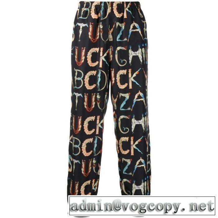 2019春夏は人気定番 upreme Alphabet Silk Pant  スエットパンツ 夏ファッションをおしゃれに楽しもう