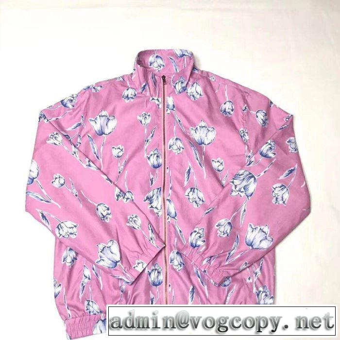 こだわりのコート 19ss Floral Silk Track Jacket Pant爽やかカジュアル人気 2色可選  柔らかい印象に上質