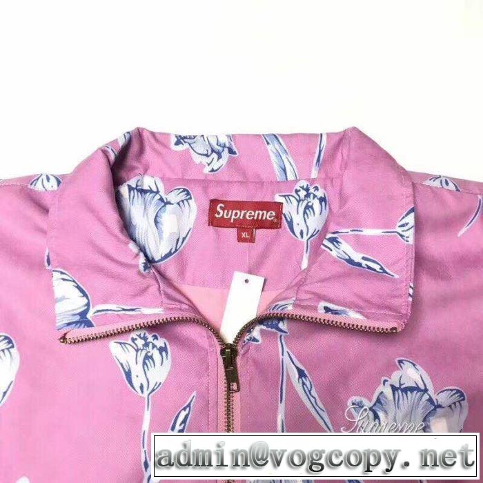 こだわりのコート 19ss Floral Silk Track Jacket Pant爽やかカジュアル人気 2色可選  柔らかい印象に上質