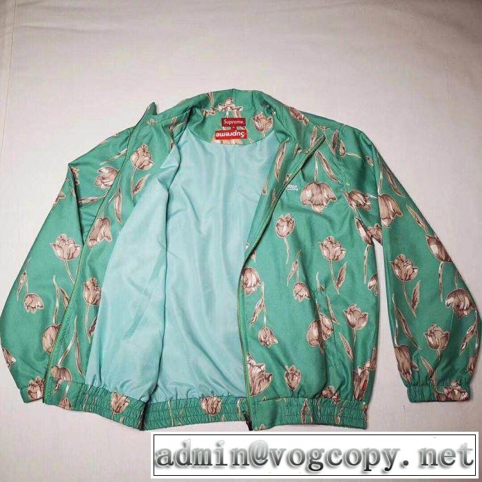 こだわりのコート 19ss Floral Silk Track Jacket Pant爽やかカジュアル人気 2色可選  柔らかい印象に上質