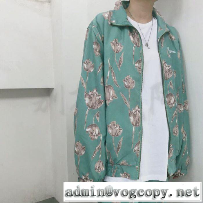 こだわりのコート 19ss Floral Silk Track Jacket Pant爽やかカジュアル人気 2色可選  柔らかい印象に上質