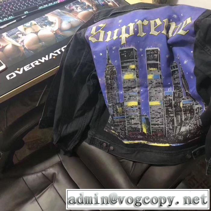 すっきりした印象に Sup 19SS Supreme New York Jacketおしゃれ上級者に挑戦  2色可選 デニムジャケット