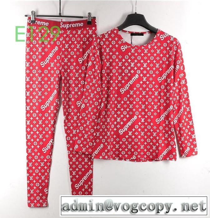 やっぱり優しい色  シュプリーム SUPREME 【2019秋冬】の注目トレンド  2色可選  上下セット 男女兼用