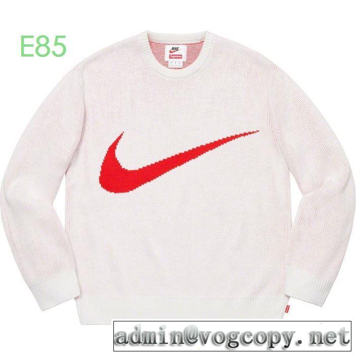 機能性が良くブランド新品 Supreme  NikeX Swoosh Sweater 3色可選  プルオーバーパーカー 【最新】2019年秋冬のトレンド速報