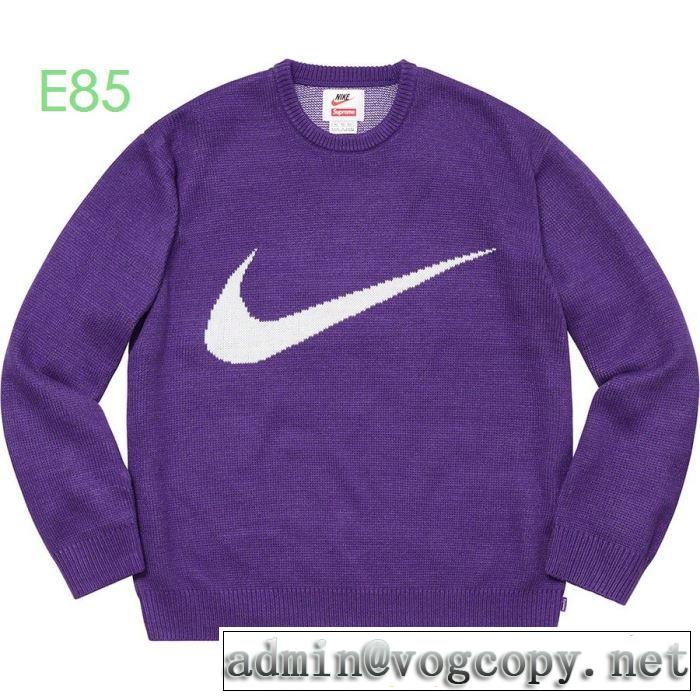 機能性が良くブランド新品 Supreme  NikeX Swoosh Sweater 3色可選  プルオーバーパーカー 【最新】2019年秋冬のトレンド速報
