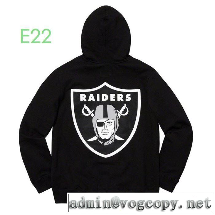 2019年秋冬に欠かせない Supreme NFL x Raiders x &x27;47 Hooded Sweatshirt  2色可選  パーカー 今から取り入れられるトレンド