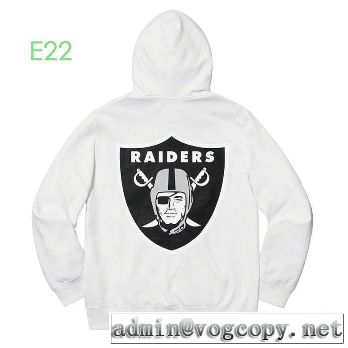 2019年秋冬に欠かせない Supreme NFL x Raiders x &x27;47 Hooded Sweatshirt  2色可選  パーカー 今から取り入れられるトレンド