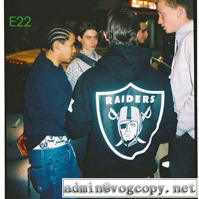 2019年秋冬に欠かせない Supreme NFL x Raiders x &x27;47 Hooded Sweatshirt  2色可選  パーカー 今から取り入れられるトレンド