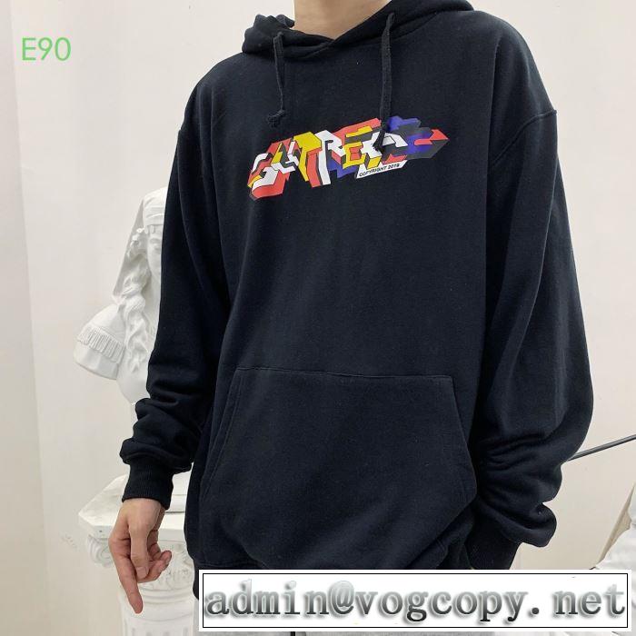 大胆なチェックの人気トレンド   多色可選  パーカー 19FW Hooded Sweatshirt寒い季節トレンド上品