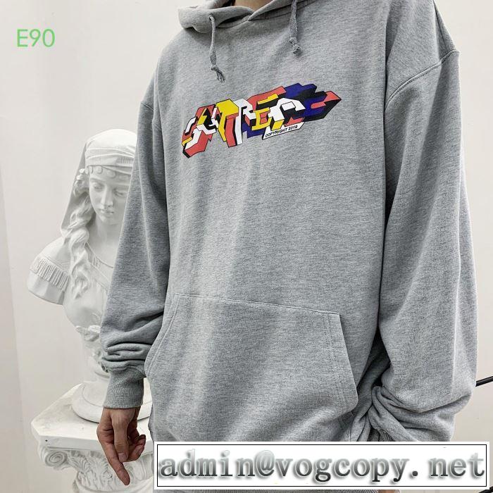大胆なチェックの人気トレンド   多色可選  パーカー 19FW Hooded Sweatshirt寒い季節トレンド上品