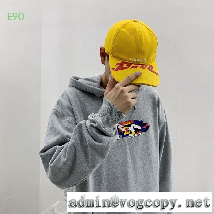 大胆なチェックの人気トレンド   多色可選  パーカー 19FW Hooded Sweatshirt寒い季節トレンド上品