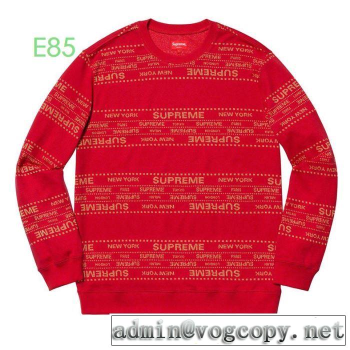 絶妙な大人っぽさと遊び心 Supreme 19aw Metallic Jacquard Crewneck 3色可選 プルオーバーパーカー 今年らしいおすすめ新品