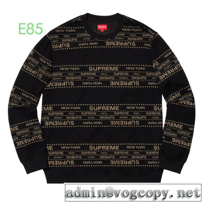 絶妙な大人っぽさと遊び心 Supreme 19aw Metallic Jacquard Crewneck 3色可選 プルオーバーパーカー 今年らしいおすすめ新品
