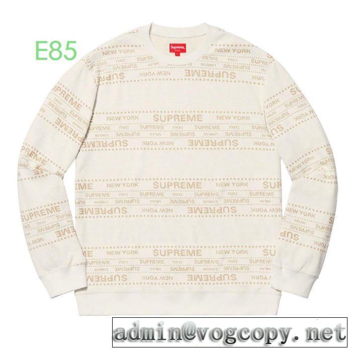 絶妙な大人っぽさと遊び心 Supreme 19aw Metallic Jacquard Crewneck 3色可選 プルオーバーパーカー 今年らしいおすすめ新品