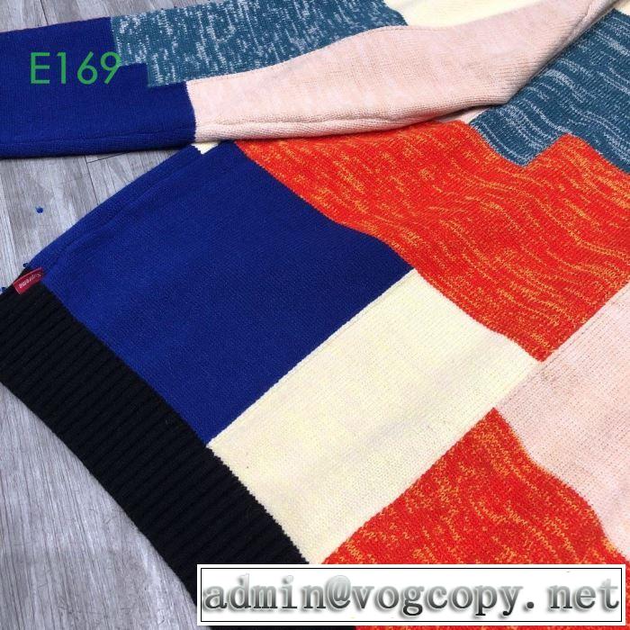 お洒落で秋冬注目トレンド Supreme 19AW  Patchwork Mohair Cardigan  大人かわいい秋冬コーデを楽しみ ニットコート