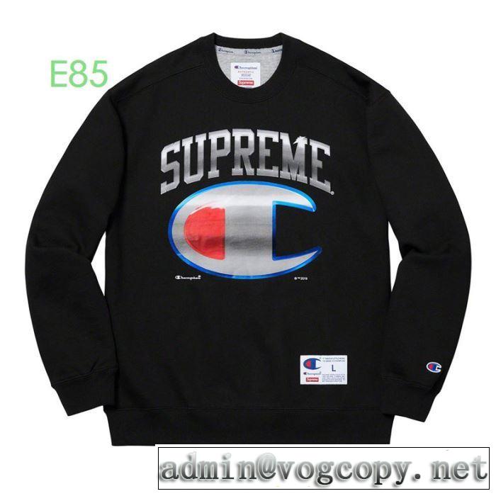 Supreme x Champion  Chrome Crewneck 2色可選 プルオーバーパーカー  2020秋冬流行ファション