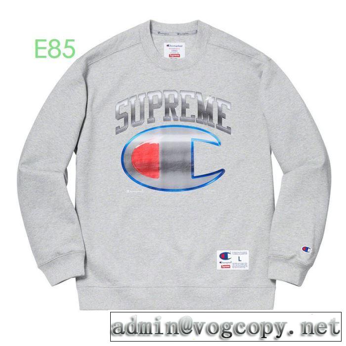 Supreme x Champion  Chrome Crewneck 2色可選 プルオーバーパーカー  2020秋冬流行ファション