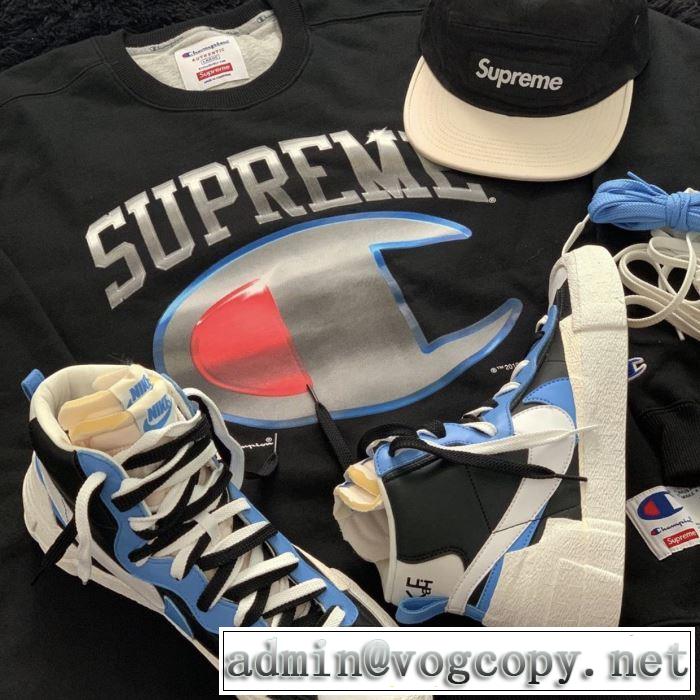Supreme x Champion  Chrome Crewneck 2色可選 プルオーバーパーカー  2020秋冬流行ファション