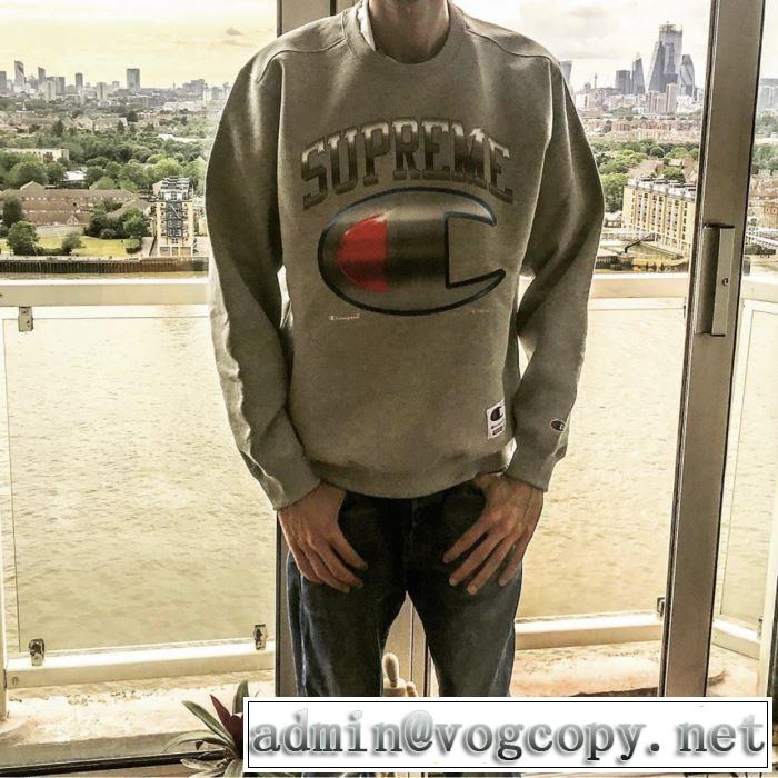 Supreme x Champion  Chrome Crewneck 2色可選 プルオーバーパーカー  2020秋冬流行ファション