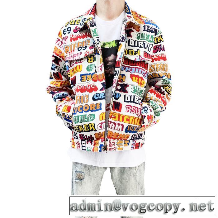 2色可選 ブルゾン 気になる2019年秋のファッション Supreme x Hysteric Glamour textwork jacket