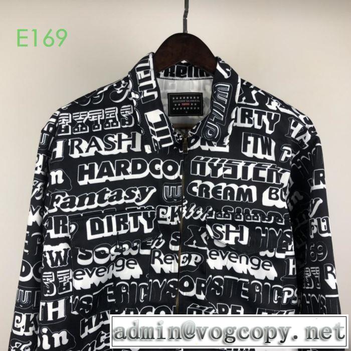 2色可選 ブルゾン 気になる2019年秋のファッション Supreme x Hysteric Glamour textwork jacket