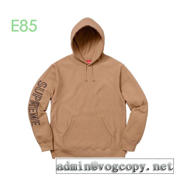 バーパーカーSupreme 19-20AW Sleeve Embroidery Hooded 3色可選 大胆なチェックの人気トレンド