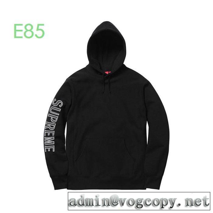 バーパーカーSupreme 19-20AW Sleeve Embroidery Hooded 3色可選 大胆なチェックの人気トレンド