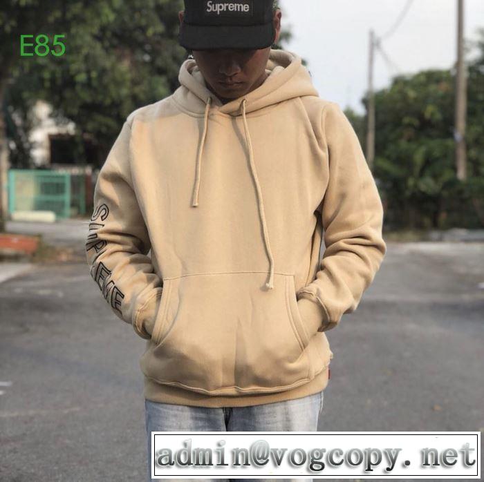 バーパーカーSupreme 19-20AW Sleeve Embroidery Hooded 3色可選 大胆なチェックの人気トレンド