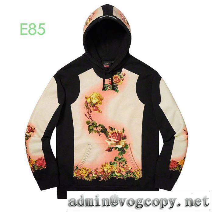 もちろん相性抜群 Supreme x Jean Paul Gaultier Floral Print Hooded Sweatshirt   2色可選  パーカー