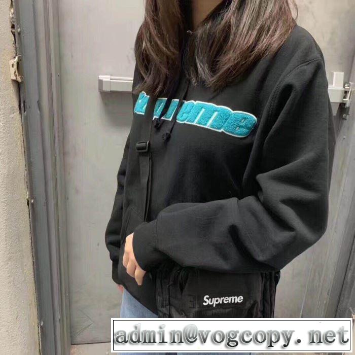 【2019秋冬】の注目トレンド SUPREME CHENILLE LOGO HOODED 3色可選  パーカー  今季トレンドをうまく取り
