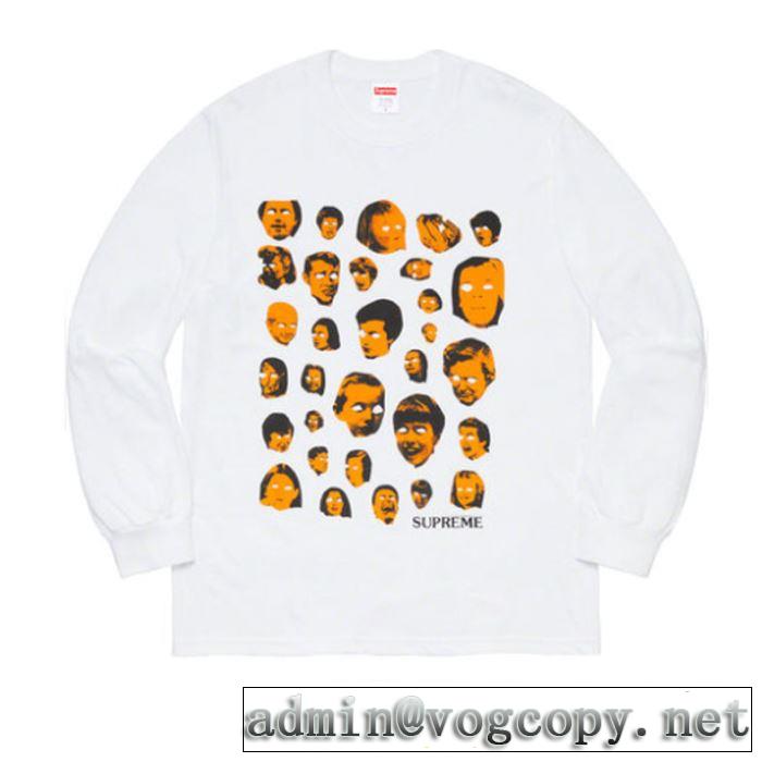 毎日はちょっとイイ秋冬新品 Supreme 19FW Faces LS Tee お洒落で秋冬注目トレンド 2色可選  プルオーバーパーカー