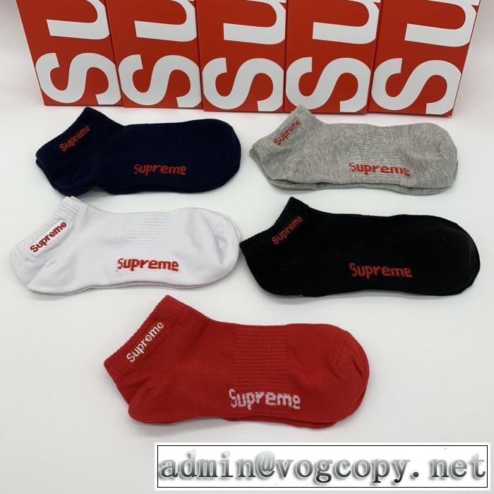 シュプリーム速報！2019年秋ファッショントレンド SUPREME  靴下 寒い季節トレンド上品
