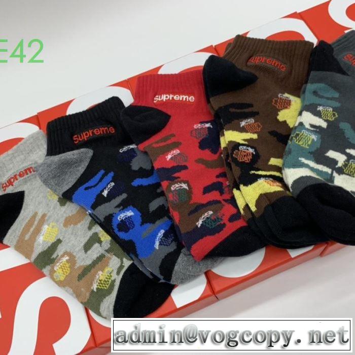 更にトレンドが急上昇中 靴下  シュプリーム SUPREME  先取り 2019/2020秋冬ファッション