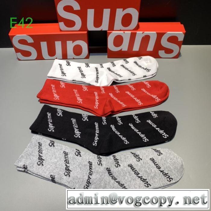 SUPREME  2019秋冬最重要アイテム 秋トレンドの新定番 靴下 シュプリーム 今年の流行りファション