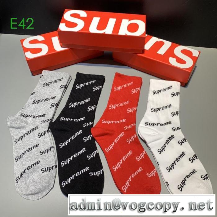 SUPREME  2019秋冬最重要アイテム 秋トレンドの新定番 靴下 シュプリーム 今年の流行りファション