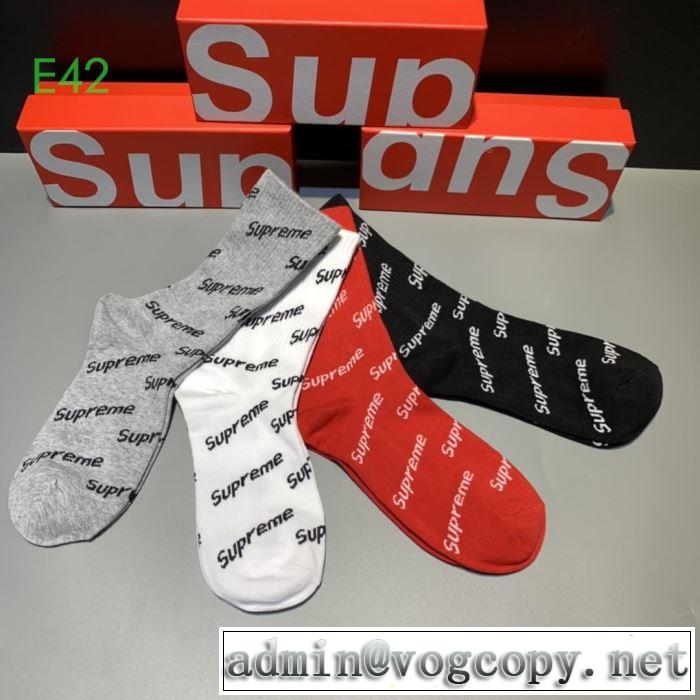 SUPREME  2019秋冬最重要アイテム 秋トレンドの新定番 靴下 シュプリーム 今年の流行りファション