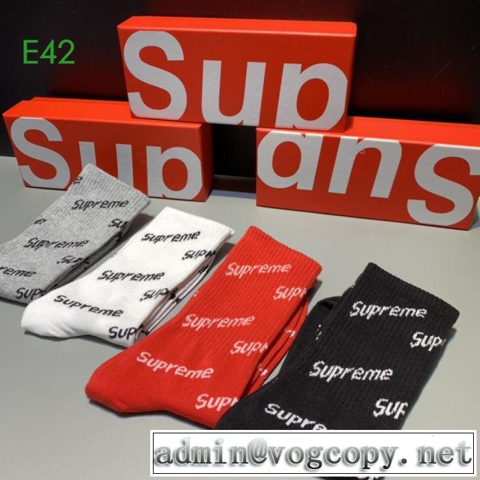 SUPREME  2019秋冬最重要アイテム 秋トレンドの新定番 靴下 シュプリーム 今年の流行りファション