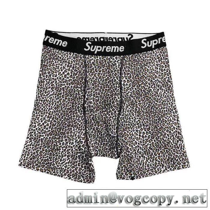 ヒットする秋冬コレクション Supreme 19AW Leopard Boxer Briefs 今年の流行りファション  角張ったズボン
