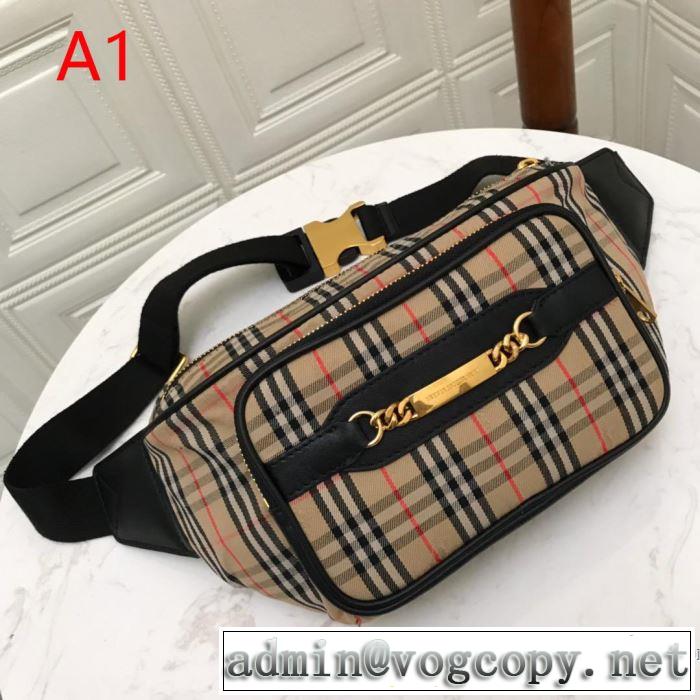 大人のカジュアルスタイル  バーバリー 今期注目のブランドトレンド BURBERRY 2色選択可 2019春夏は人気定番 ウエストポーチ 