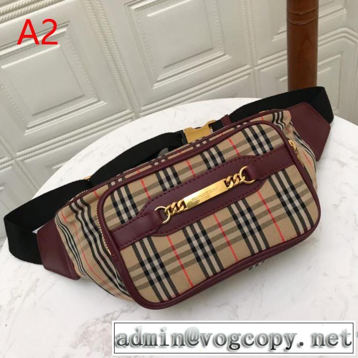 大人のカジュアルスタイル  バーバリー 今期注目のブランドトレンド BURBERRY 2色選択可 2019春夏は人気定番 ウエストポーチ