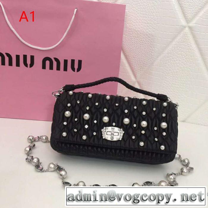 ミュウミュウ MIUMIU ハンドバッグ 4色可選 2019春夏のトレンド新商品 大人カジュアル上手に