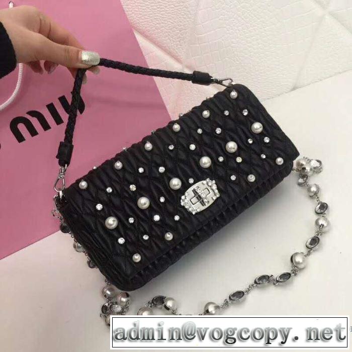 ミュウミュウ MIUMIU ハンドバッグ 4色可選 2019春夏のトレンド新商品 大人カジュアル上手に